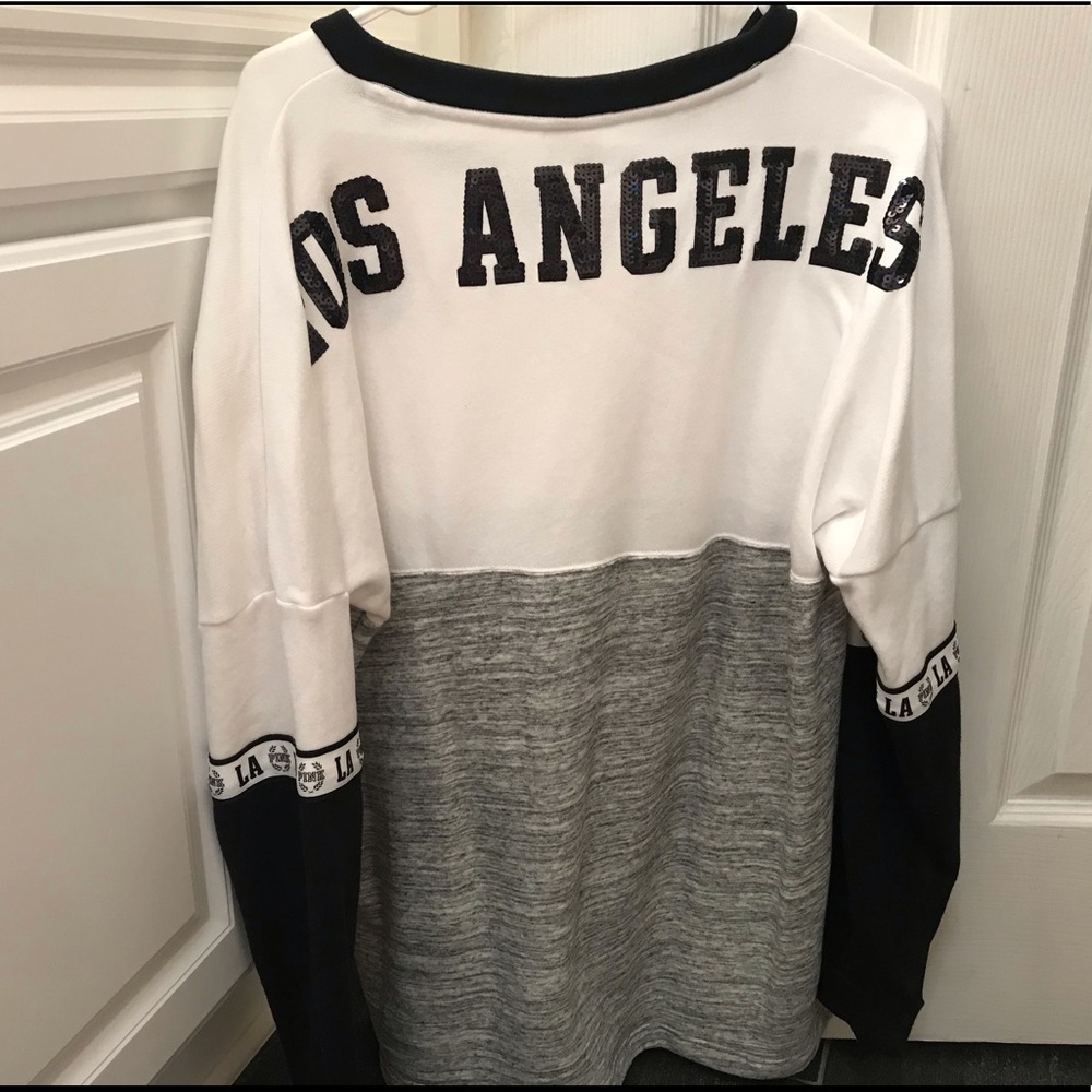 PINK Sequin Varsity Crew